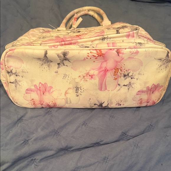 Betsey Johnson Pink and Gray Floral Bag - Picture 2 of 11